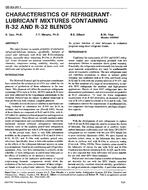 DE-93-20-1 — Characteristics of Refrigerant-Lubricant Mixtures Containing R-32 and R-32 Blends