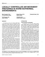 OR-94-14-1 — Locally Controlled Air Movement Preferred in Warm Isothermal Environments