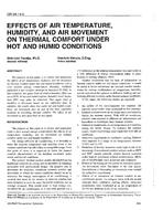 OR-94-14-5 — Effects of Air Temperature, Humidity, and Air Movement on Thermal Comfort Under Hot and Humid Conditions