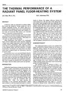 3624 — The Thermal Performance of a Radiant Panel Floor-Heating System