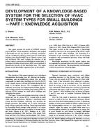 3756 (RP-642) — Development of a Knowledge-Based System for the Selection of HVAC System Types for Small Buildings – Part 1, Knowledge Acquisition, Part 2, Expert System Shell