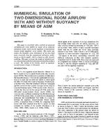 3760 — Numerical Simulation of Two-Dimensional Room Air Flow With and Without Buoyancy by Means of ASM