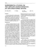 3761 — Experimental Studies on the Airflow Characteristics of Air Conditioned Spaces