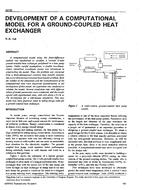 3635 — Development of a Computational Model for a Ground-Coupled Heat Exchanger