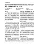 3764 (RP-438) — Development of a Building Component Air Leakage Data Base