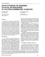 3641 — Effectiveness of Shading Devices on Buildings in Heating-Dominated Climates