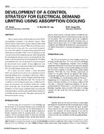 3642 — Development of a Control Strategy for Electrical Demand Limiting Using Absorption Cooling