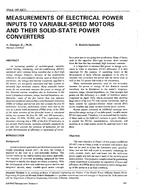 3644 (RP-667) — Measurements of Electrical Power Inputs to Variable-Speed Motors and Their Solid-State Power Converters
