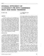 3772 — Overall Efficiency of a Straight Fin with Combined Heat and Mass Transfer