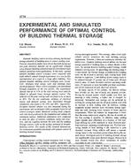 3776 — Experimental and Simulated Performance of Optimal Control of Building Thermal Performance