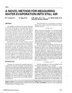 3650 — A Novel Method for Measuring Water Evaporation Into Still Air