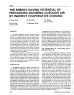 3653 — The Energy-Saving Potential of Precooling Incoming Outdoor Air by Indirect Evaporative Cooling
