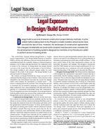 Legal Issues: Legal Exposure In Design/Build Contracts