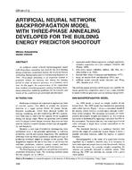 OR-94-17-6 — Artificial Neural Network Backpropagation Model with Three-Phase Annealing Developed for the Building Energy Predictor Shootout