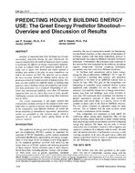 OR-94-17-7 — Predicting Hourly Building Energy Use:  The Great Energy Predictor Shootout — Overview and Discussion of Results