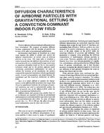 3551 — Diffusion Characteristics of Airborne Particles with Gravitational Settling in a Convention-Dominant Indoor Flow Field