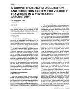 3552 — A Computerizd Data Acquisition and Reduction System for Velocity Traverses in a Ventilation Laboratory