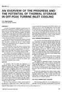 NO-94-01-1 — An Overview of the Progress and the Potential of Thermal Storage in Off-Peak Turbine Inlet Cooling