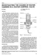 3553 — Investigating the Causes of Water Hammer in a Water Control Valve