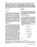 3612 — Life-Cycle Cost Analysis Applied to Selection of Compression Equipment for Industrial Refrigeration Systems