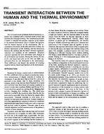 3562 — Transient Interaction Between the Human and the Thermal Environment