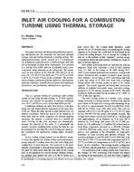 NO-94-01-2 — Inlet Air Cooling for a Combustion Turbine Using Thermal Storage