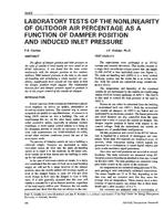 3563 — Laboratory Tests of the Nonlinearity of Outdoor Air Percentage as a Function of Damper Position and Induced Inlet Pressure