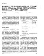 NO-94-01-3 — Combustion Turbine Inlet Air Cooling Using Ammonia-Based Refrigeration for Capacity Enhancement