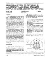 3565 — Numerical Study on Diffusion in a Room with a Locally Balanced Supply-Exhaust Air Flow Rate System