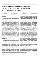 NO-94-02-1 — Evaporative Characteristics of R-12, R-134a, and mp-39 at Low Mass Fluxes