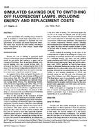 3568 — Simulated Savings Due to Switching Off Fluorescent Lamps, Including Energy and Replacement Costs