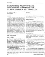 NO-94-03-2 — Daylighting Prediction and Sunlighting Strategies for Atrium Design in Hot Climates
