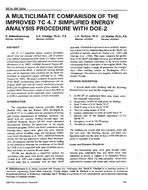 3574 — A Multiclimate Comparison of the Improved TC 4.7 Simplified Energy Analysis Procedure with DOE-2 (RP-564)
