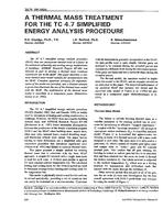 3575 — A Thermal Mass Treatment for the TC 4.7 Simplified Energy Analysis for Air-Conditioning Load Calculations (RP-564)