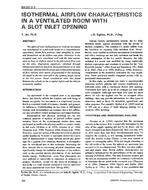 BA-92-02-2 — Isothermal Air Flow Characteristics in a Ventilated Room with a Slot Inlet Opening