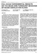 BA-92-02-3 — Full-Scale Experimental Results on the Mean and Turbulent Behaviour of Room Ventilation Flows