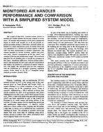BA-92-03-1 — Monitored Air Handler Performance and Comparison with a Simplified System Model