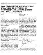 NO-94-08-4 — Rule Development and Adjustment Strategies of a Fuzzy Logic Controller for an HVAC System: Part Two-Experiment