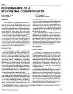 3588 — Performance of a Residential Desuperheater
