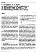 BA-92-05-4 — Experimental Study of Electrohydrodynamically (EHD) Enhanced Evaporator for Nonazeotropic Mixtures