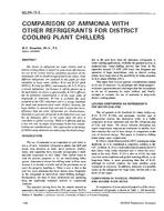 NO-94-15-2 — Comparison of Ammonia with Other Refrigerants for District Cooling Plant Chillers