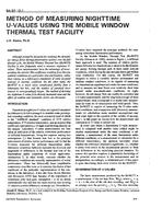 BA-92-10-1 — Method of Measuring Nighttime U-Values Using the Mobile Window Thermal Test Facility