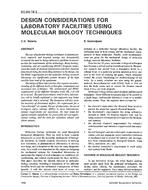 NO-94-18-2 — Design Considerations for Laboratory Facilities Using Molecular Biology Techniques