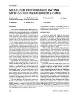 NO-94-25-3 — Measured Performance Rating Method for Weatherized Homes