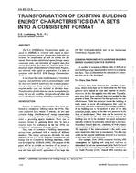 AN-92-13-5 — Transformation of Existing Building Energy Characteristics Data Sets into a Consistent Format