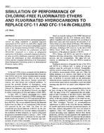 3661 — Simulation of Performance of Chlorine-Free Fluorinated Ethers and Fluorinated Hydrocarbons to Replace CFC-11 and CFC-114 in Chillers