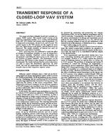 3531 — Transient Response of a Closed-Loop VAV System