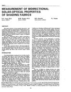 3541 — Measurement of Bidirectional, Solar-Optical Properties of Shading Fabrics