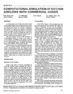 AN-92-16-4 — Computational Simulation of Kitchen Air Flows with Commercial Hoods