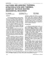 AN-92-17-3 — Factors Influencing Thermal Stratification and Thermal Comfort in Four Heated Residential Buildings